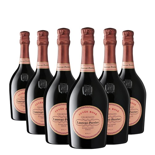 Crate of 6 Laurent Perrier Cuvee Rose Champagne 75cl